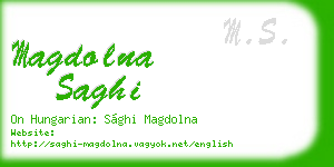 magdolna saghi business card