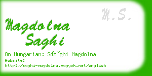 magdolna saghi business card